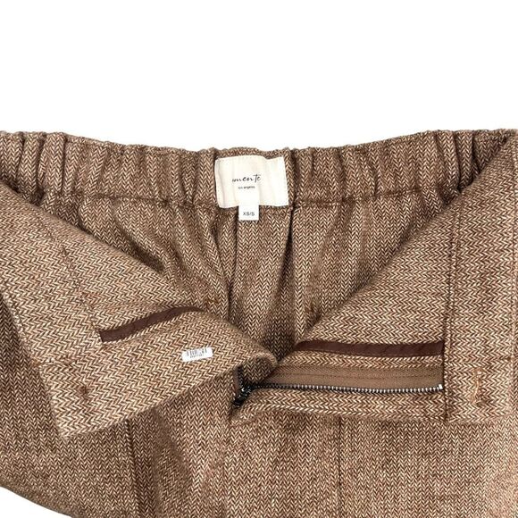 Amente Wool blend baby herringbone ankle pants Size XS/S coco brown - Picture 5 of 10